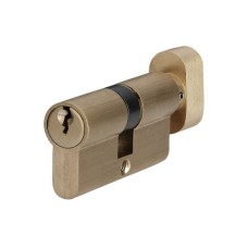 P6E30/30T SB циліндр англ.ключ/тумблер мат. латунь