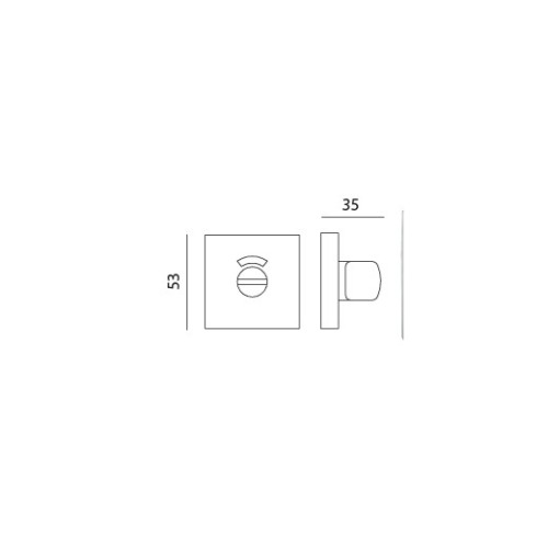 T12i SS накладка під WC кв.(крас/зел.індикатор) нерж. сталь - t12i ss