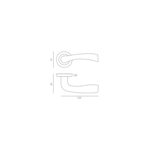 A-2003 SN/CP ручка д/дверей на розетці, мат. нік./пол.хром - a-2003-sncp