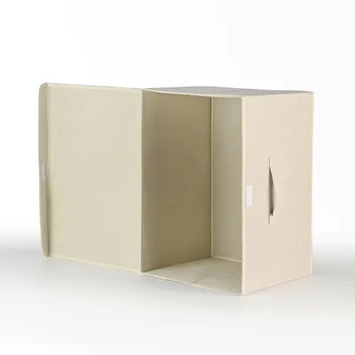 Ящик для зберігання з кришкою XL 500х350х310 мм кремовий МВМ MY HOME TH-07