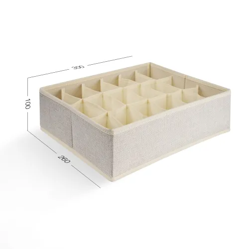 Органайзер для зберігання на 18 секцій кремовий 300х260х100 мм МВМ MY HOME