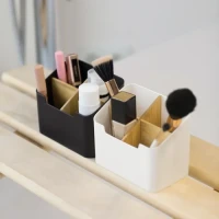 Органайзер для дрібниць MVM MY HOME Scandinavia білий/дерево 145х90х117 мм