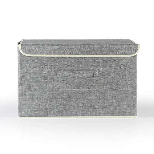 Ящик для хранения с крышкой XL 500х350х310мм светло-серый МВМ MY HOME TH-07