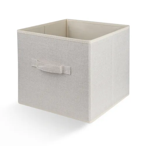 Органайзер для зберігання на 24 секції МВМ MY HOME, кремовий, 330х330х100 мм, текстильна скринька