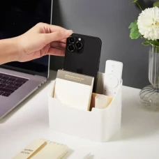 Органайзер для дрібниць MVM MY HOME Scandinavia білий/дерево 145х90х117 мм