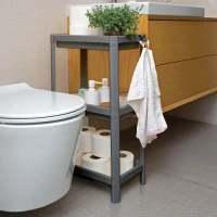 Етажерка 3-х ярусна сірого кольору з ABS пластику, 700х230х360 мм