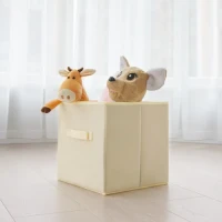 Текстильна скринька для зберігання МВМ MY HOME TH-08 бежева 280х280х280 мм квадратна