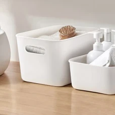 Ящик для хранения L, белый, 360x257x80 мм, ПП (полипропилен), органайзер для вещей