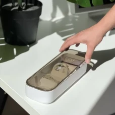 Органайзер для дрібниць МВМ MY HOME на 7 секцій, 124х56х300мм, білий/сірий, полістирол