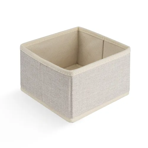 Текстильный ящик для хранения МВМ MY HOME квадратный кремовый 280х280х280 мм TH-08