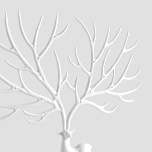 Органайзер для прикрас МВМ MY HOME з ящиком та декором у вигляді оленя, білий, ABS пластик