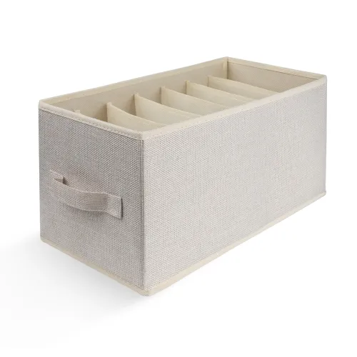 Органайзер для зберігання на 7 секцій МВМ MY HOME, кремовий, 360х180х200 мм