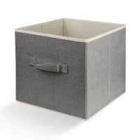 Текстильна скринька для зберігання МВМ MY HOME TH-08, світло-сірий, 280х280х280 мм