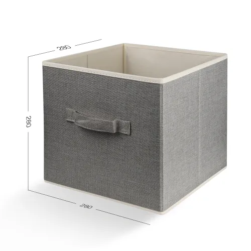 Текстильна скринька для зберігання МВМ MY HOME TH-08, світло-сірий, 280х280х280 мм