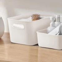 Ящик для зберігання S білий 257х180х160 мм з поліпропілену, органайзер для косметики та іграшок