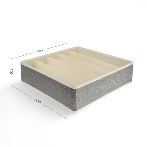 Органайзер для хранения МВМ MY HOME, 5 секций, 330х330х100 мм, светло-серый