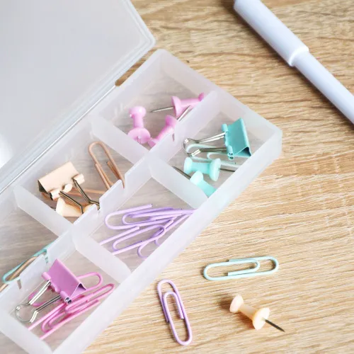 Прозорий органайзер для дрібниць на 8 відділень, пігулка, прямокутна, 168х65х20 мм, ПП