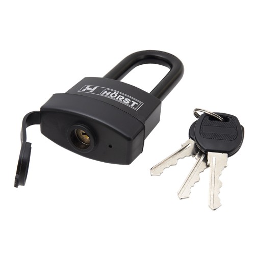Замок навісний вологостійкий зі сталі HR-WS1L-50E - HR-WS1L-50E BLACK