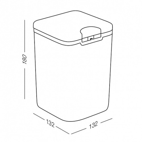 Відро для сміття з кришкою BIN-06 2L бежеве - BIN-06 2L BEIGE