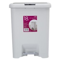 Відро для сміття з кришкою і педаллю BIN-03 18L сіре