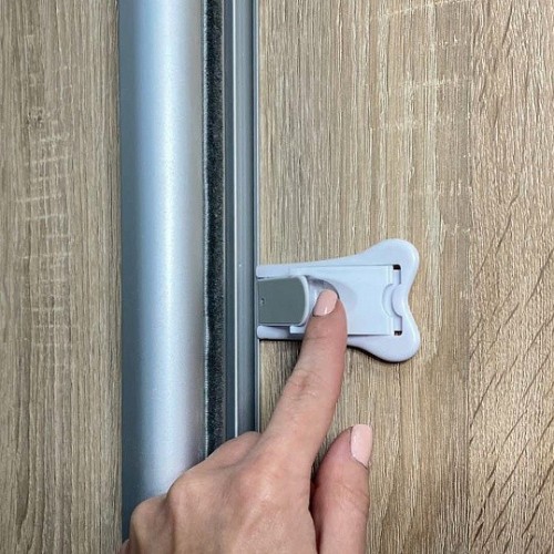 Замок для шафи-купе BS-19 білий 2шт. - BS-19 WHITE