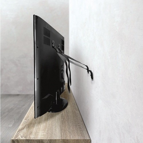 Ремінь для захисту від перекидання TV та меблів BS-20 чорний 2 шт. - BS-20 BLACK