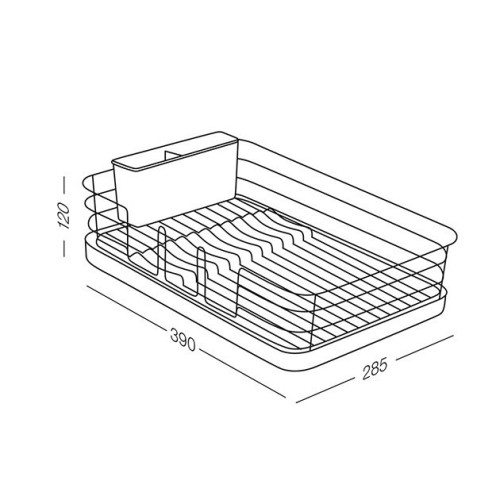 Сушка для посуду з органайзером DR-02 сіра - DR-02 GRAY