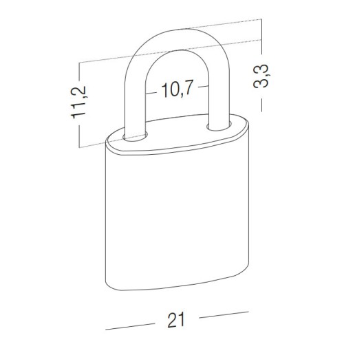 Замок навісний латунний 20мм HR-B1-20E - HR-B1-20E