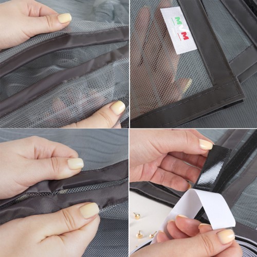 Москітна сітка для вхідних дверей на магнітах 1200*2000, колір титан - MN-1200 T