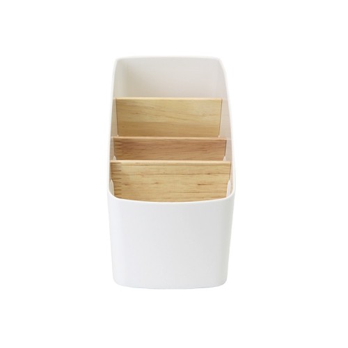 Органайзер для дрібниць FH-03 WHITE/WOOD 272х132х84 мм, пластик - FH-03 WHITE/WOOD