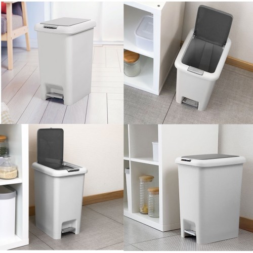 Відро для сміття з кришкою і педаллю BIN-01 45L сіре - BIN-01 45L GRAY