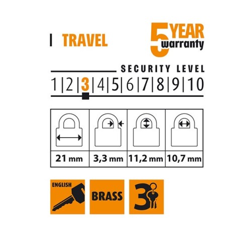 Замок навісний латунний 40мм HR-B1-40E - HR-B1-40E