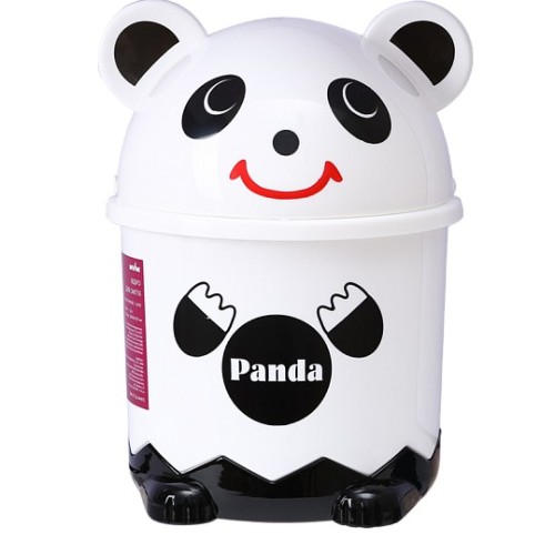 Відро для сміття дитяче з кришкою панда BIN-07 3,2L біле - BIN-07 3,2L WHITE