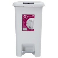 Відро для сміття з кришкою і педаллю BIN-01 30L сіре