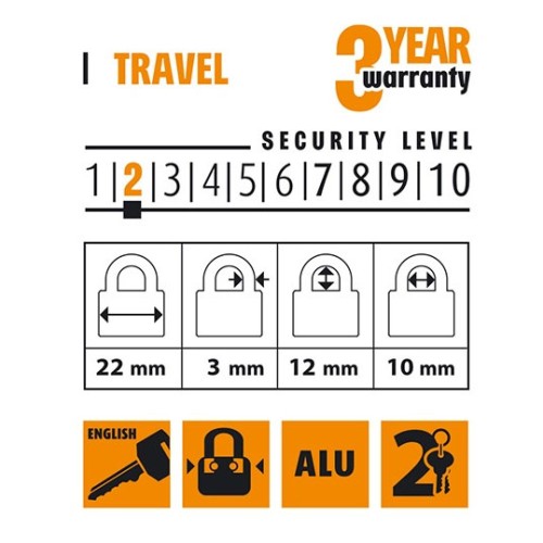 Замок навісний, 20мм HR-PA-20E - HR-PA-20E