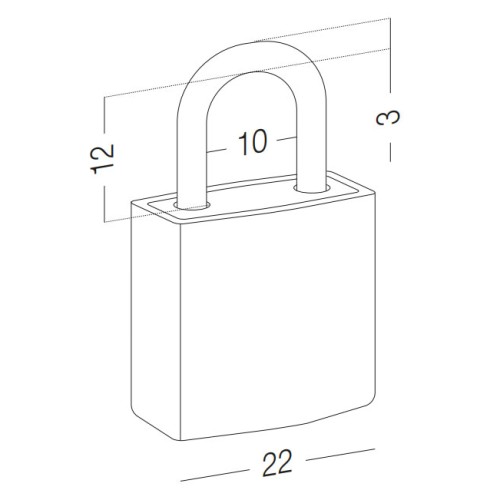 Замок навісний, 20мм HR-PA-20E - HR-PA-20E
