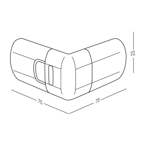 Замок кутовий із кнопкою BS-05 білий - BS-05 WHITE