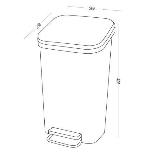 Відро для сміття BIN-13 12L з кришкою та педаллю - BIN-13 12L ANTHRACITE