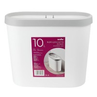 Відро для сміття вузьке BIN-08 10L біле