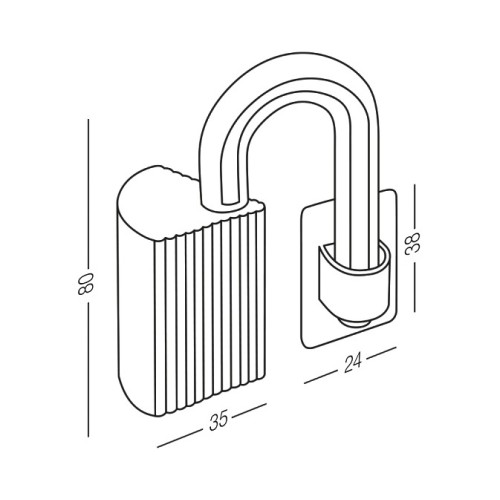 Обмежувач на двері BS-07 білий 2шт. - BS-07 WHITE