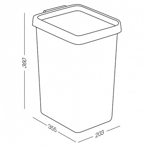 Відро для сміття BIN-02 12L сіре - BIN-02 12L GRAY