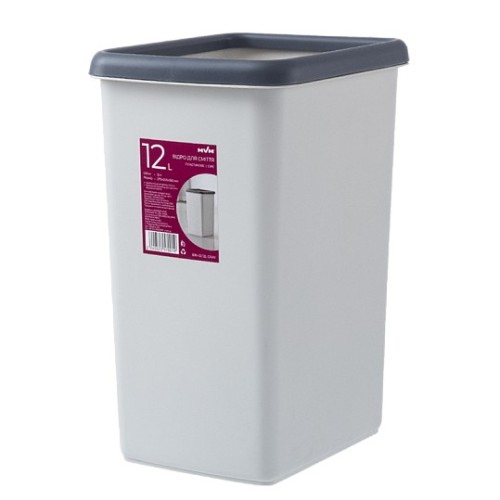Відро для сміття BIN-02 12L сіре - BIN-02 12L GRAY