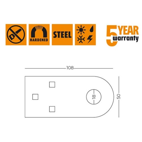 Провушина для навісного замку HASP-06 - HASP-06