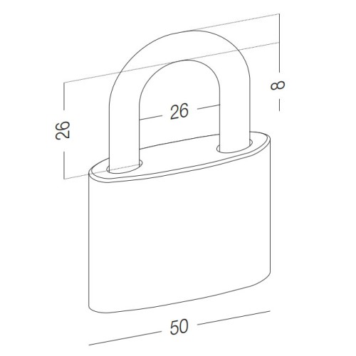 Замок навісний латунний 50мм HR-B1-50E - HR-B1-50E