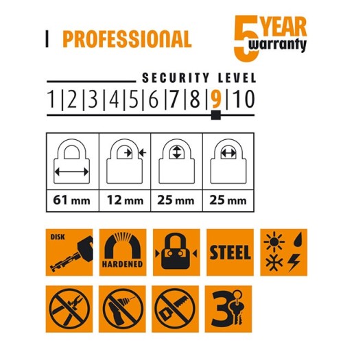 Замок навісний Titan 60мм - HR-SP1-60D