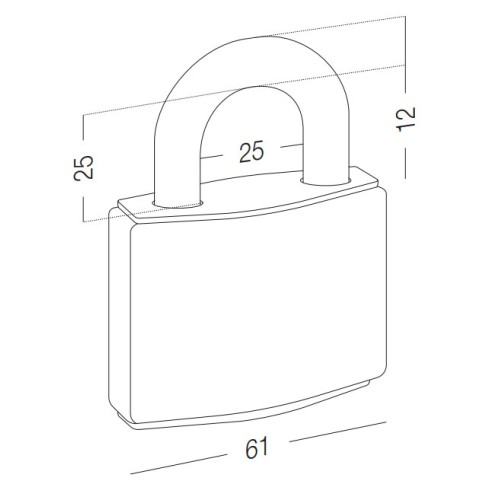 Замок навісний Titan 60мм - HR-SP1-60D