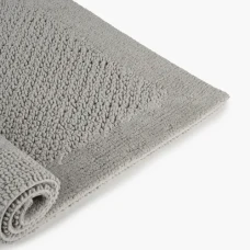 Килимок для ванни "бухта" 50х80 см, бавовна 2200 г/м2, сірий, двосторонній