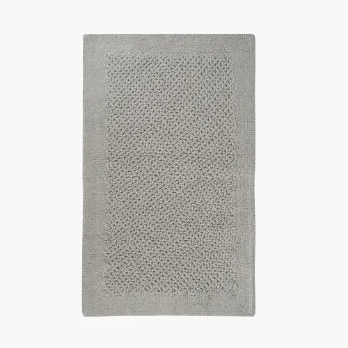 Килимок для ванни "бухта" 50х80 см, бавовна 2200 г/м2, сірий, двосторонній