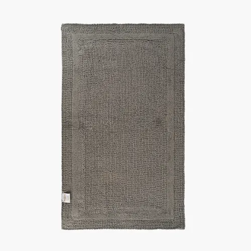 Килимок для ванни "Ліман" 50х80 см, бавовна 2800 г/м2, темно-сірий, двосторонній