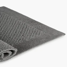 Килимок для ванни "бухта" 50х80 см, двостороння, бавовна 2200 г/м2, темно-сірий